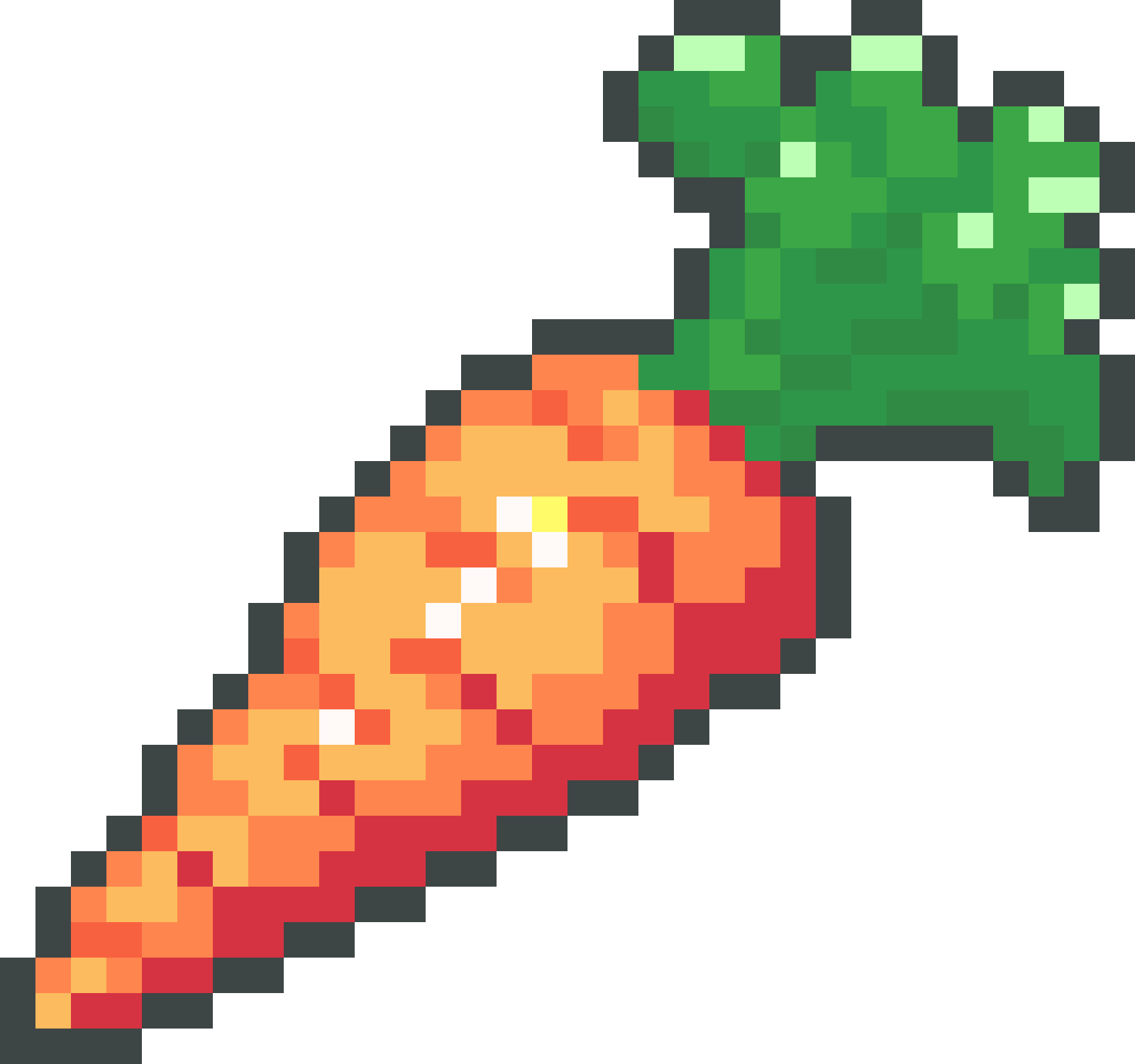 pixelated carrot