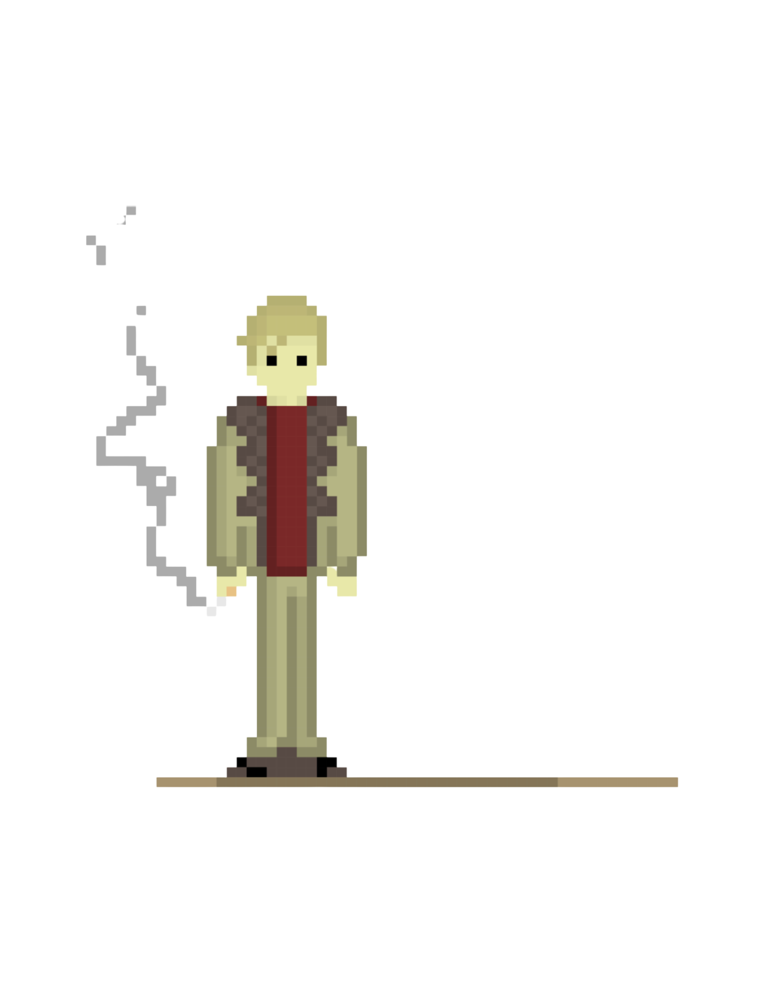 pixelated smoker